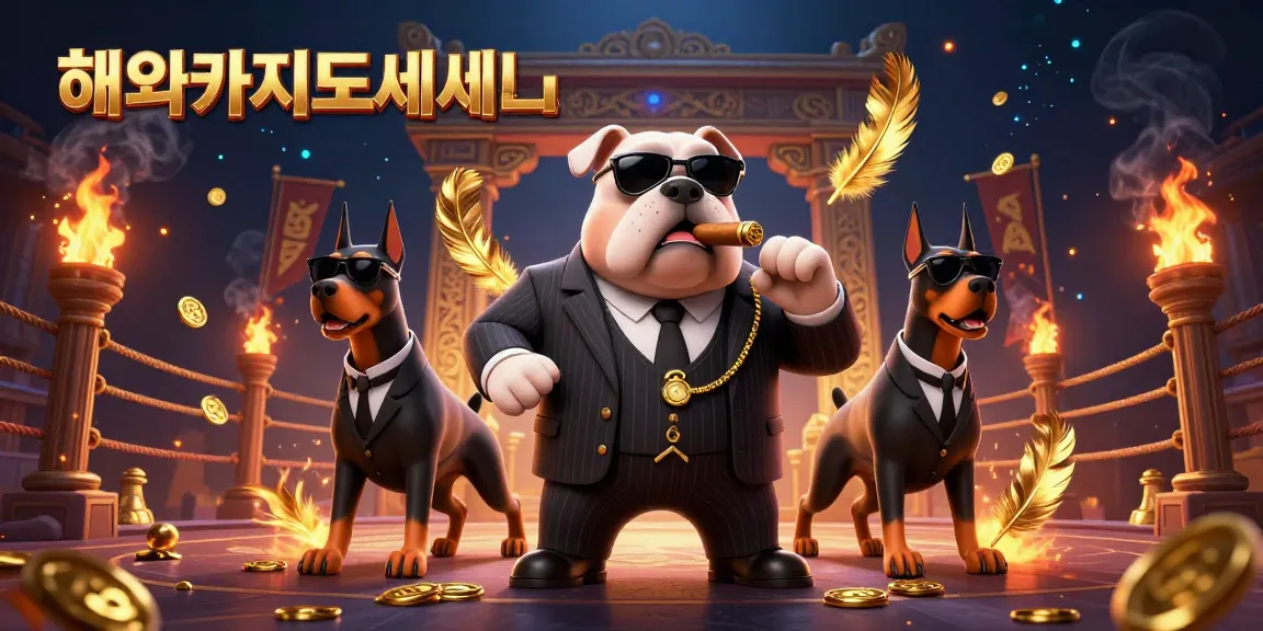 해외카지노사이트에서 마피아 보스와 보디가드 도베르만이 함께하는 카지노 씬