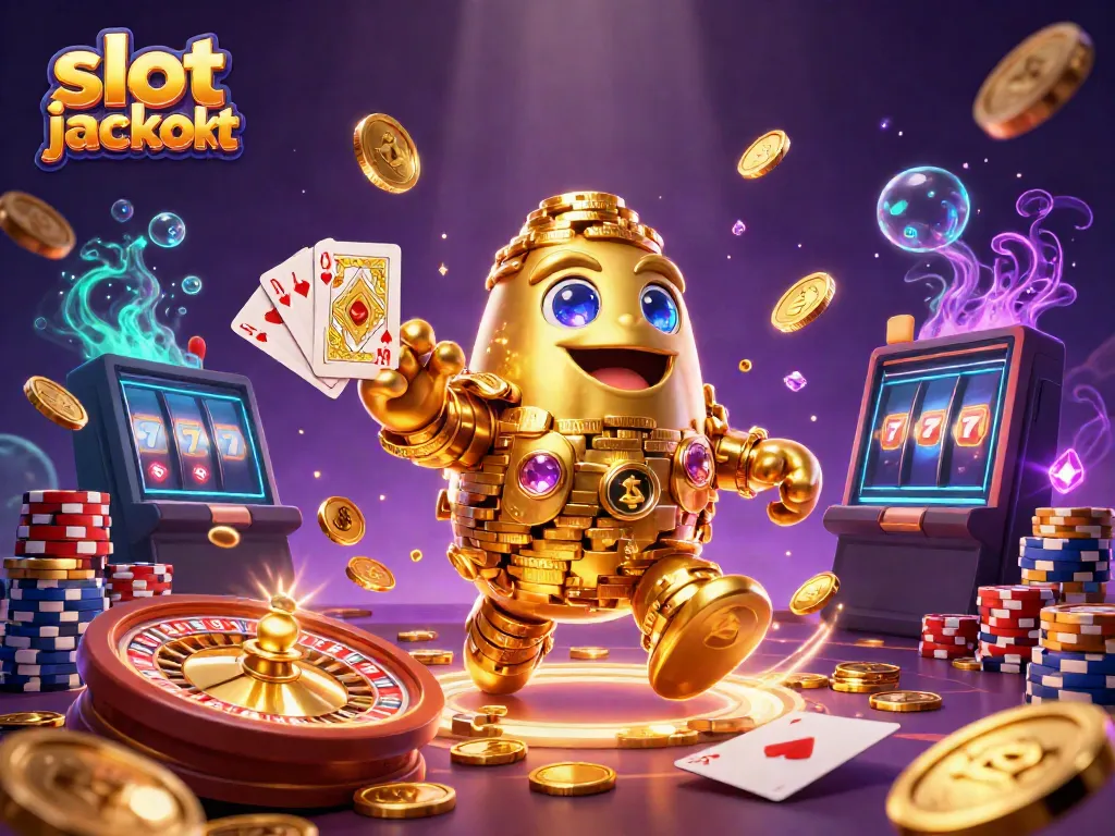 Experience massive wins with the slot jackpot in this vibrant casino-themed illustration.