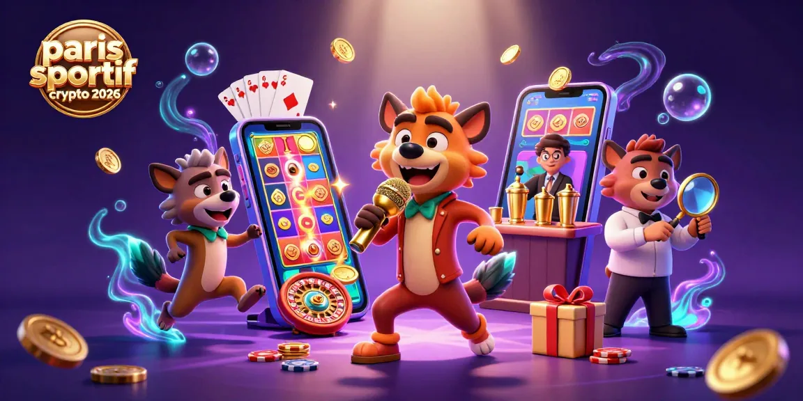 Les paris sportifs crypto 2026 illustrés par des hyènes animées dans un casino dynamique, mettant en avant l'action des jeux.