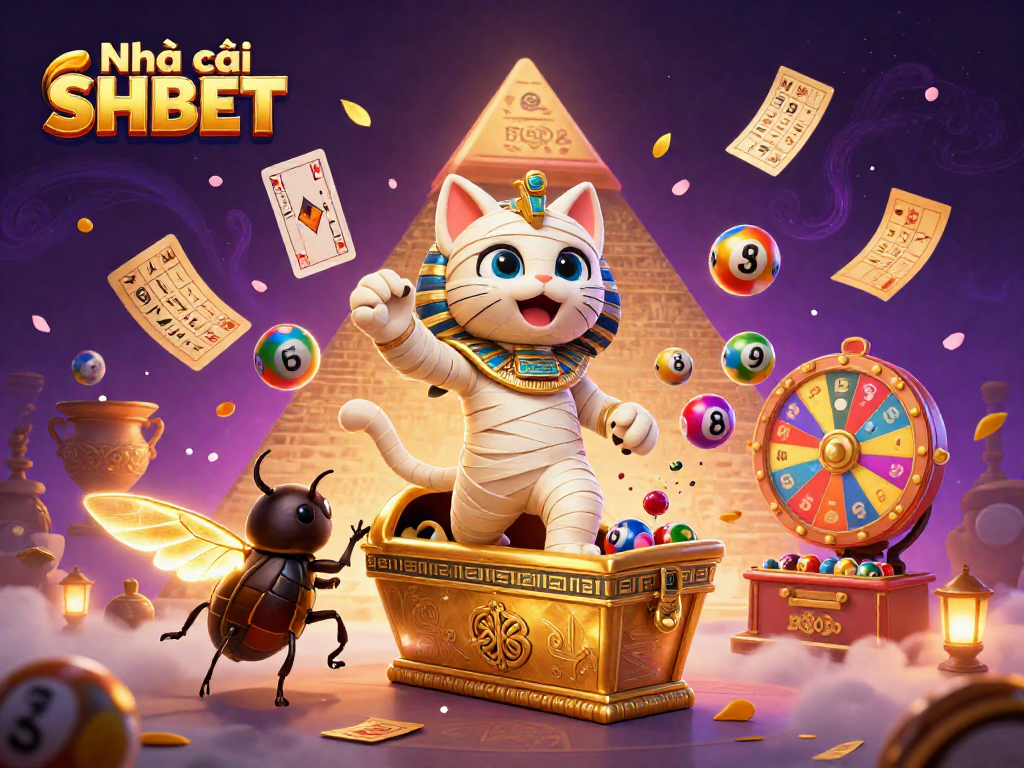 Join the excitement at Nhà cái SHBET with our vibrant lottery and casino-themed illustration!